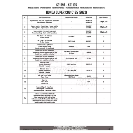 Csomagtartó HONDA Super Cub C125 (22-24) GIVI