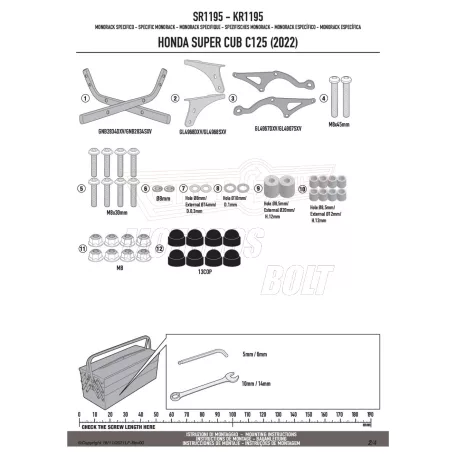 Csomagtartó HONDA Super Cub C125 (22-24) GIVI