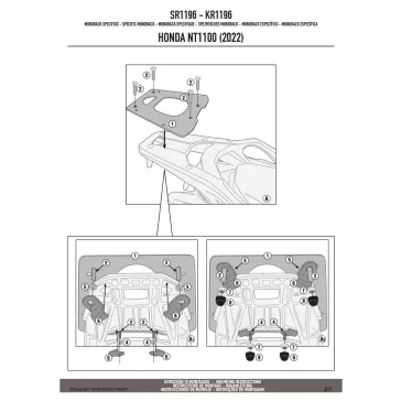 Csomagtartó HONDA NT1100 (22-24) GIVI