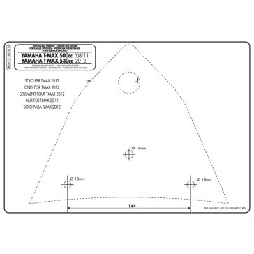   Csomagtartó alap Yamaha T-Max 500 (08-11) / Yamaha T-Max 530 (12-16) GIVI
