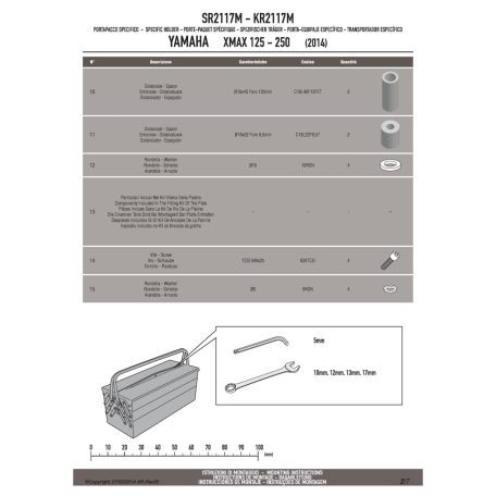 Csomagtartó alap YAMAHA X-MAX 125-250 (14-17), MBK EVOLYS 125-250 (14-17), MBK SKYLINER 125-250 (14) GIVI