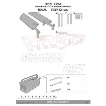  Csomagtartó alap YAMAHA TRICITY 125-155 (2014-2024), MBK TRYPTIK 125 (2014-2017) GIVI