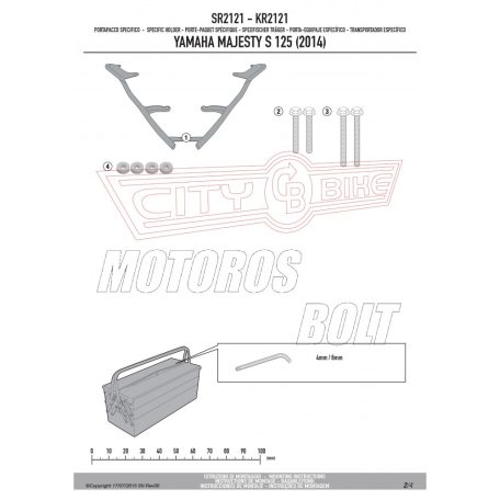 Csomagtartó alap MBK Skylinner S 125 (2014) / Yamaha Majesty S 125 (2014-2017) GIVI