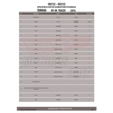 Csomagtartó alap YAMAHA MT-09 TRACER (15-17) GIVI