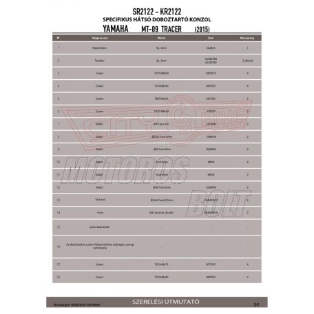 Csomagtartó alap YAMAHA MT-09 TRACER (15-17) GIVI