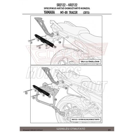 Csomagtartó alap YAMAHA MT-09 TRACER (15-17) GIVI
