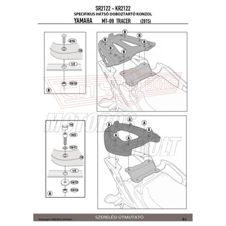 Csomagtartó alap YAMAHA MT-09 TRACER (15-17) GIVI