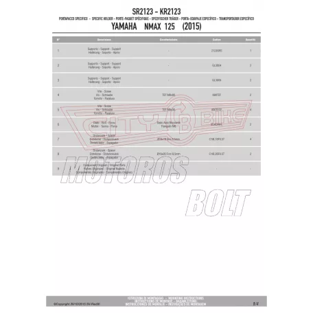 Csomagtartó alap YAMAHA N-Max 125 (2015-2020) GIVI