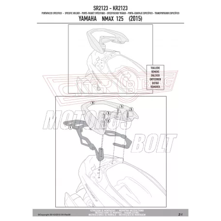 Csomagtartó alap YAMAHA N-Max 125 (2015-2020) GIVI