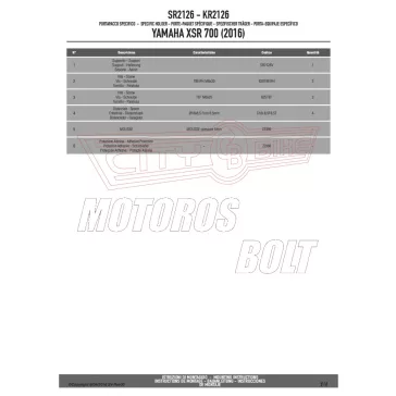 Csomagtartó alap Yamaha XSR 700 (2016-2021) GIVI