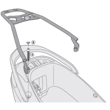   Csomagtartó alap Yamaha Delight 125 (2017-2020) / Yamaha Delight 125 (2021-2025) GIVI