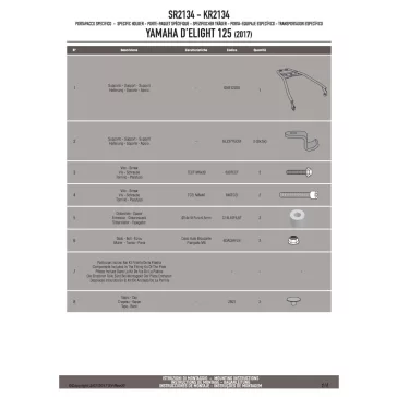   Csomagtartó alap Yamaha Delight 125 (2017-2020) / Yamaha Delight 125 (2021-2025) GIVI