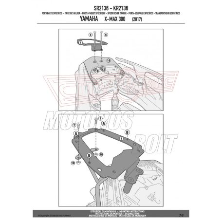 Csomagtartó alap YAMAHA X-Max 125 (2018) / YAMAHA X-Max 300 (2017-2018) GIVI