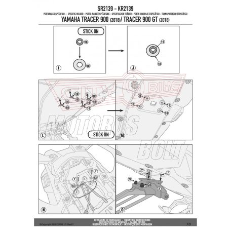 Csomagtartó alap Yamaha Tracer 900 / Tracer 900 GT (2018-2020) GIVI