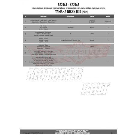 Csomagtartó alap Yamaha Niken 900 (2019-2024) GIVI