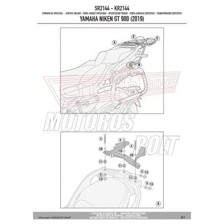Csomagtartó alap Yamaha Niken GT 900 (2019-2024) GIVI