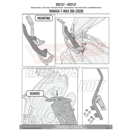 Csomagtartó alap Yamaha T-Max 560 (2020-2021) GIVI