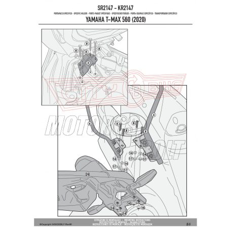 Csomagtartó alap Yamaha T-Max 560 (2020-2021) GIVI