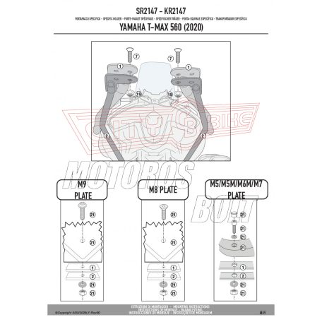 Csomagtartó alap Yamaha T-Max 560 (2020-2021) GIVI