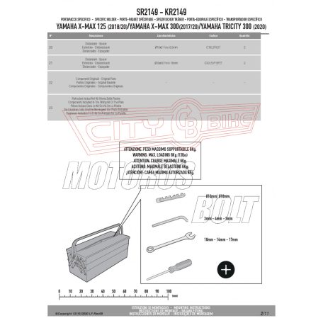 Csomagtartó alap Yamaha X-Max 125 (2018-2022) / Tricity 300 (2020-2024) / X-Max 300 (2017-2022) GIVI