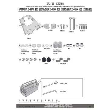   Csomagtartó alap Yamaha X-Max 125 (18-22) / 300 (17-22) / 400 (18-21) GIVI
