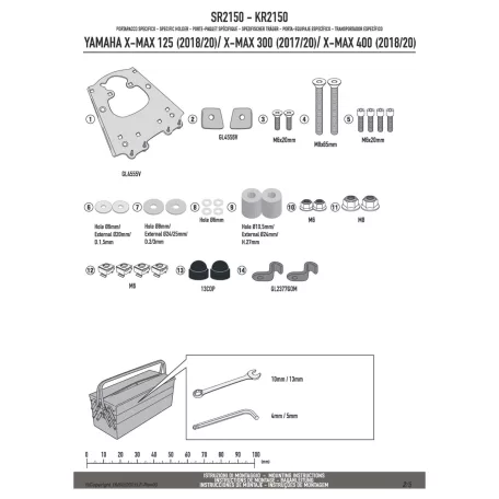 Csomagtartó alap Yamaha X-Max 125 (18-22) / 300 (17-22) / 400 (18-21) GIVI
