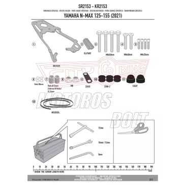 Csomagtartó alap Yamaha N-Max 125 (2021-2024) GIVI