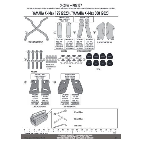 Csomagtartó alap Yamaha X-MAX 125 / 300 2023-24