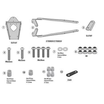 Csomagtartó YAMAHA N-MAX 125 (2025-2026) GIVI -SR2170