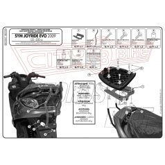 Csomagtartó alap SYM Joyride Evo 125-200 (2009-2018) GIVI