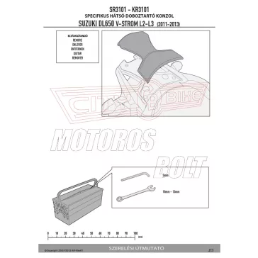   Csomagtartó alap Suzuki DL 650 V-Strom L2-L3-L4-L5-L6 (11-16) GIVI