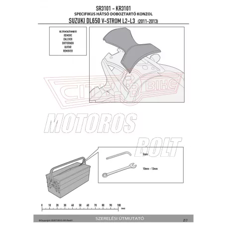 Csomagtartó alap Suzuki DL 650 V-Strom L2-L3-L4-L5-L6 (11-16) GIVI