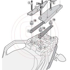   Csomagtartó alap Suzuki DL 650 V-Strom (2017-2024) / Suzuki DL 1000 V-Strom (2017-2019) GIVI