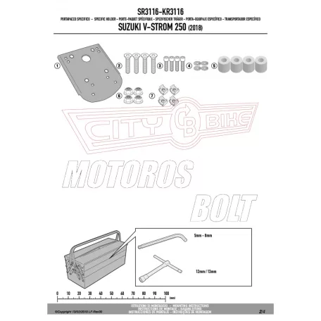 Csomagtartó alap Suzuki V-Strom 250 (2017-2021) GIVI