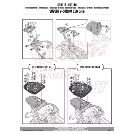 Csomagtartó alap Suzuki V-Strom 250 (2017-2021) GIVI