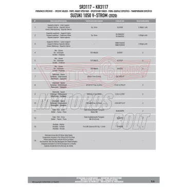   Csomagtartó alap SUZUKI V-Strom 1050 (2020-2026) / V-Strom 1050 XT (2020-2026) GIVI