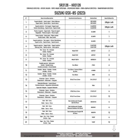 Csomagtartó SUZUKI GSX-8S /8R (2023-2025) GIVI