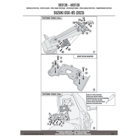 Csomagtartó SUZUKI GSX-8S /8R (2023-2025) GIVI