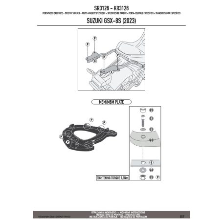 Csomagtartó SUZUKI GSX-8S /8R (2023-2025) GIVI