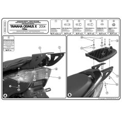   Csomagtartó MBK Flame X 125 (07-12) / Yamaha Cignus X 125 (04-06) / Yamaha Cignus X 125 (07-15) GIVI