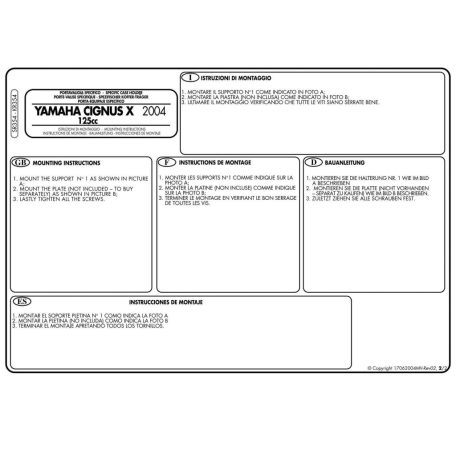 Csomagtartó MBK Flame X 125 (07-12) / Yamaha Cignus X 125 (04-06) / Yamaha Cignus X 125 (07-15) GIVI