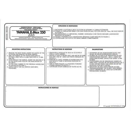 Csomagtartó MBK Skycruiser 125 (05-09) / Yamaha X-Max 125-250 (05-09) GIVI MonoLOCK dobozhoz