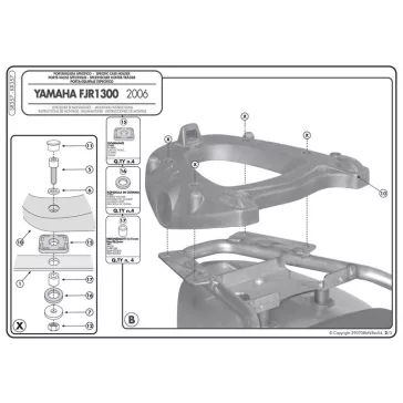 Csomagtartó Yamaha FJR 1300 (06-18) GIVI MonoKEY dobozhoz