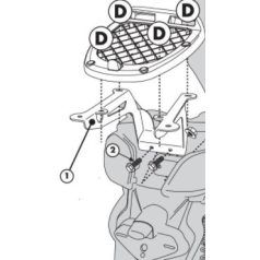   Csomagtartó MBK Skycruiser 125 (10-12) / Yamaha X-Max 125-250 (10-13) GIVI MonoLOCK dobozhoz