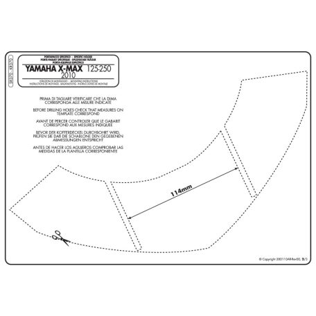 Csomagtartó MBK Skycruiser 125 (10-12) / Yamaha X-Max 125-250 (10-13) GIVI MonoKEY dobozhoz
