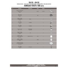   Csomagtartó alap Kawasaki Versys 1000 (12-16) / Kawasaki Versys 1000/SE (2017-2024) GIVI