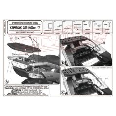 Csomagtartó Kawasaki GTR 1400 (07-15) GIVI MonoKEY dobozhoz