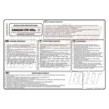 Csomagtartó Kawasaki GTR 1400 (07-15) GIVI MonoKEY dobozhoz