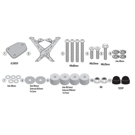 Csomagtartó KAWASAKI Eliminator 500 (2024-2025) GIVI