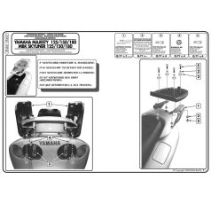   Csomagtartó MBK Skyliner 125-150 CAT. (01-13) / Yamaha Majesty 125-150-180 (01-11) GIVI MonoLOCK dobozhoz